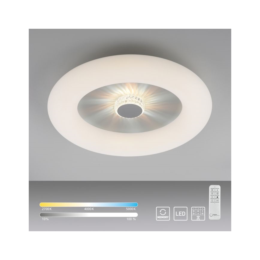 JUST LIGHT. 14383-16 - LED Димируем плафон VERTIGO LED/26W/230V 2700-5000K бял + дистанционно управление