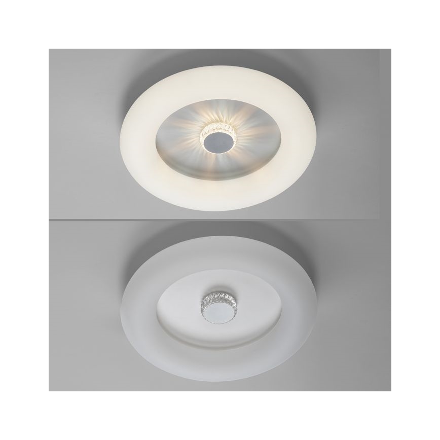 JUST LIGHT. 14383-16 - LED Димируем плафон VERTIGO LED/26W/230V 2700-5000K бял + дистанционно управление