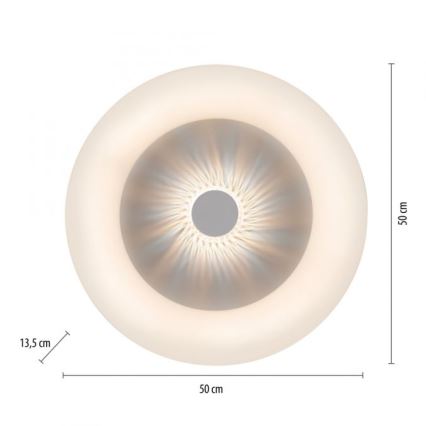 JUST LIGHT. 14383-16 - LED Димируем плафон VERTIGO LED/26W/230V 2700-5000K бял + дистанционно управление