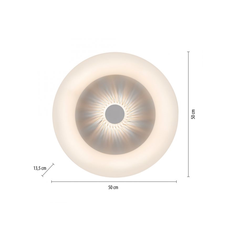 JUST LIGHT. 14383-16 - LED Димируем плафон VERTIGO LED/26W/230V 2700-5000K бял + дистанционно управление