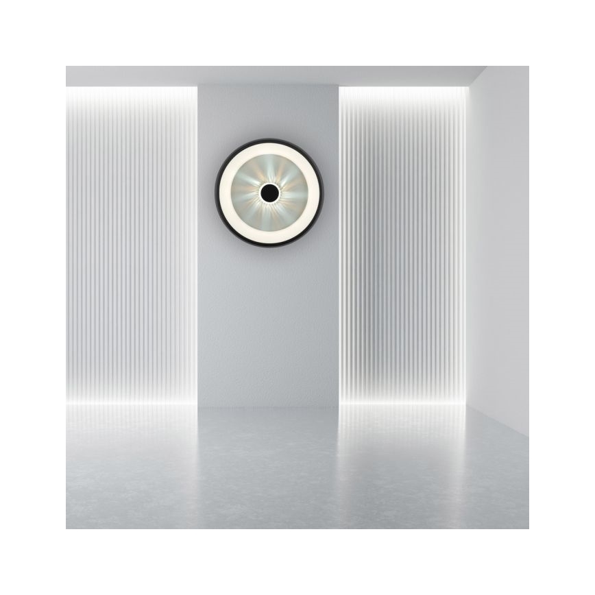 JUST LIGHT. 14384-18 - LED Димируем плафон VERTIGO LED/29W/230V 2700-5000K черен + дистанционно управление