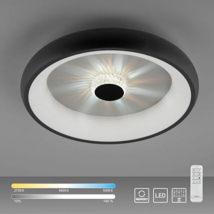 JUST LIGHT. 14384-18 - LED Димируем плафон VERTIGO LED/29W/230V 2700-5000K черен + дистанционно управление