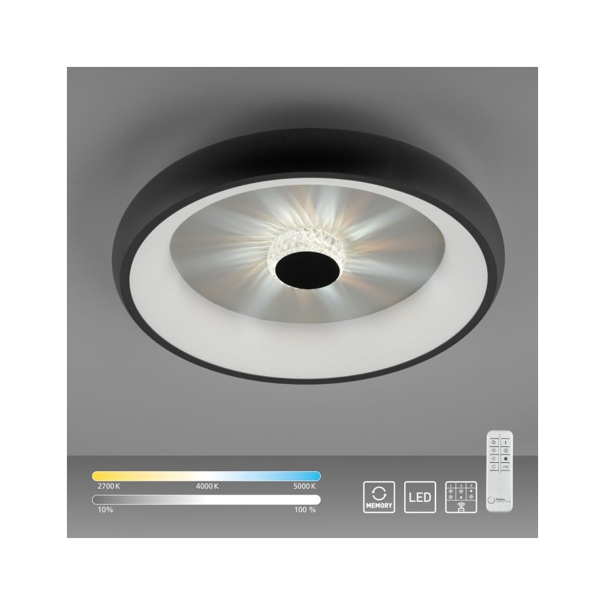 JUST LIGHT. 14384-18 - LED Димируем плафон VERTIGO LED/29W/230V 2700-5000K черен + дистанционно управление