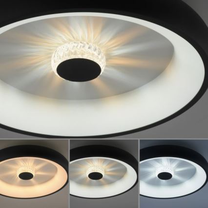 JUST LIGHT. 14384-18 - LED Димируем плафон VERTIGO LED/29W/230V 2700-5000K черен + дистанционно управление