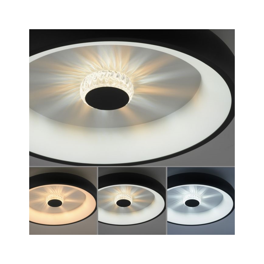 JUST LIGHT. 14384-18 - LED Димируем плафон VERTIGO LED/29W/230V 2700-5000K черен + дистанционно управление