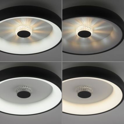 JUST LIGHT. 14384-18 - LED Димируем плафон VERTIGO LED/29W/230V 2700-5000K черен + дистанционно управление