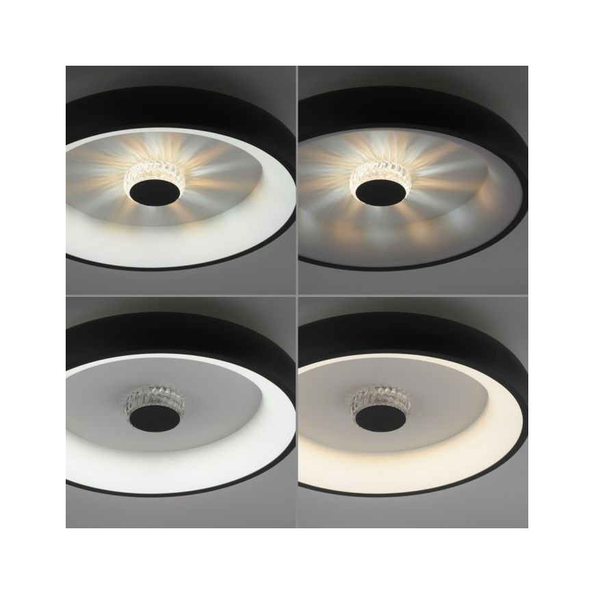 JUST LIGHT. 14384-18 - LED Димируем плафон VERTIGO LED/29W/230V 2700-5000K черен + дистанционно управление