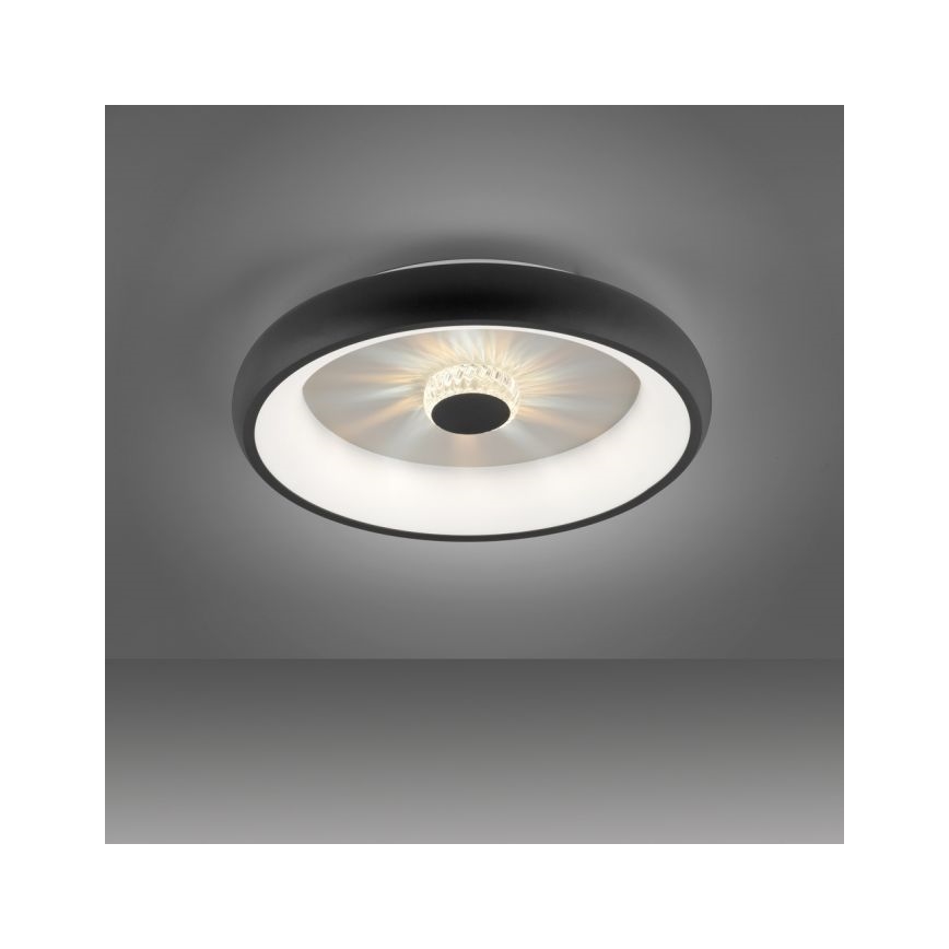 JUST LIGHT. 14384-18 - LED Димируем плафон VERTIGO LED/29W/230V 2700-5000K черен + дистанционно управление