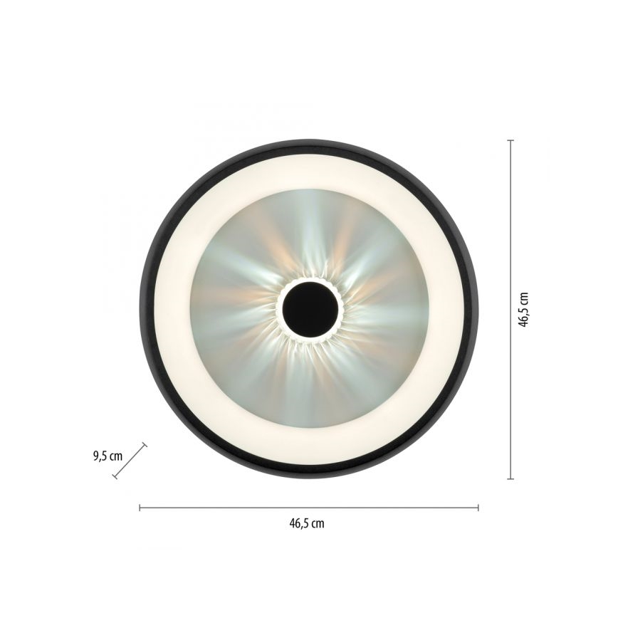 JUST LIGHT. 14384-18 - LED Димируем плафон VERTIGO LED/29W/230V 2700-5000K черен + дистанционно управление
