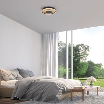 JUST LIGHT. 14409-21 - LED таванно осветително тяло GLITTY LED/22W/230V Ø 40 cm черно