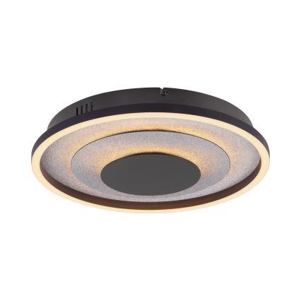 JUST LIGHT. 14409-21 - LED таванно осветително тяло GLITTY LED/22W/230V Ø 40 cm черно