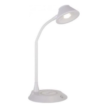 JUST LIGHT. 14414-16 - LED Димируема гъвкава сензорна настолна лампа с безжично зареждане PUCKI LED/4,5W/230V бяла