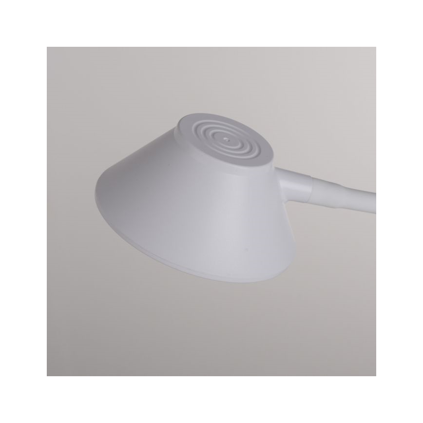 JUST LIGHT. 14414-16 - LED Димируема гъвкава сензорна настолна лампа с безжично зареждане PUCKI LED/4,5W/230V бяла