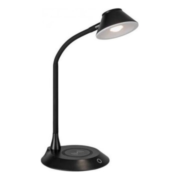 JUST LIGHT. 14414-18 - LED Димируема гъвкава сензорна настолна лампа с безжично зареждане PUCKI LED/4,5W/230V черна