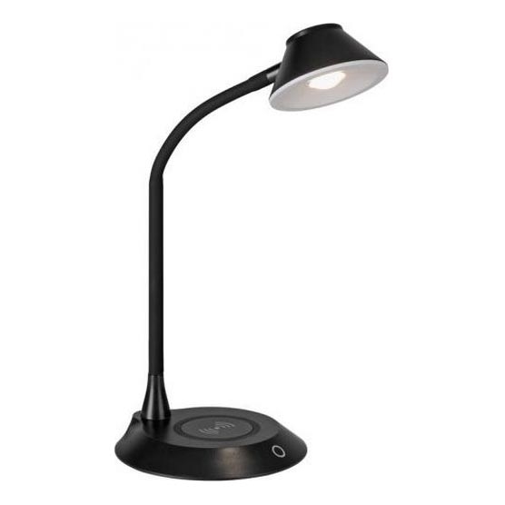 JUST LIGHT. 14414-18 - LED Димируема гъвкава сензорна настолна лампа с безжично зареждане PUCKI LED/4,5W/230V черна