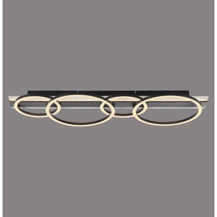 JUST LIGHT. 14426-21 - LED таванно осветително тяло CICHIO LED/37W/230V + LED/9,5W 30x86 cm черно