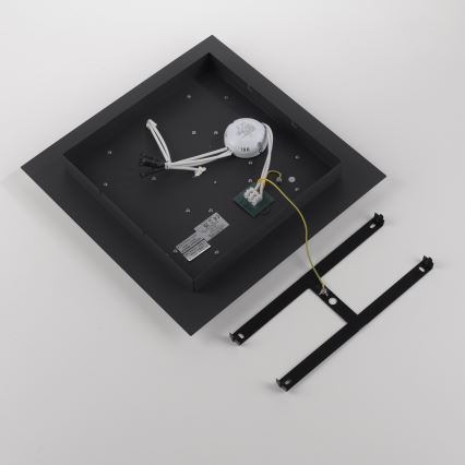 JUST LIGHT. 14439-21 - LED таванно осветително тяло CICHIO LED/18,5W/230V + LED/9W 40x40 см черно