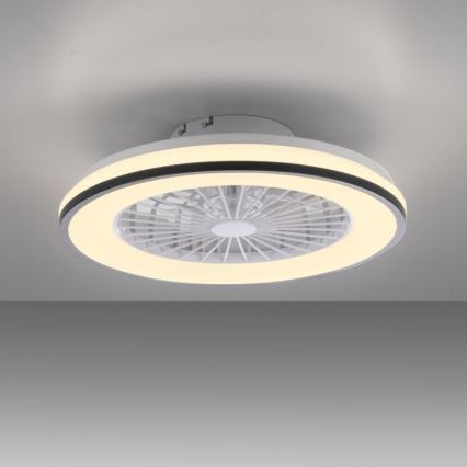 JUST LIGHT. 14447-18 - LED RGBW Димируем таванен вентилатор със светлина LENO LED/44W/230V 3000-6500K Ø 48,6 cm бял + дистанционно управление