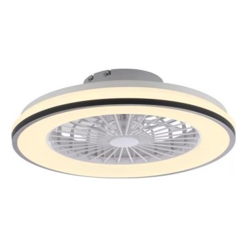 JUST LIGHT. 14447-18 - LED RGBW регулируем таванен вентилатор с осветление LENO LED/44W/230V 3000-6500K Ø 48,6 см бял + дистанционно управление