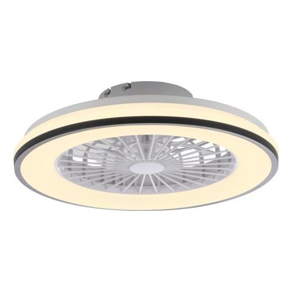 JUST LIGHT. 14447-18 - LED RGBW регулируем таванен вентилатор с осветление LENO LED/44W/230V 3000-6500K Ø 48,6 см бял + дистанционно управление