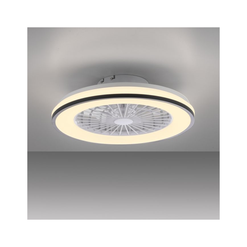 JUST LIGHT. 14447-18 - LED RGBW регулируем таванен вентилатор с осветление LENO LED/44W/230V 3000-6500K Ø 48,6 см бял + дистанционно управление