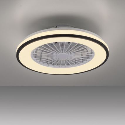 JUST LIGHT. 14447-18 - LED RGBW регулируем таванен вентилатор с осветление LENO LED/44W/230V 3000-6500K Ø 48,6 см бял + дистанционно управление