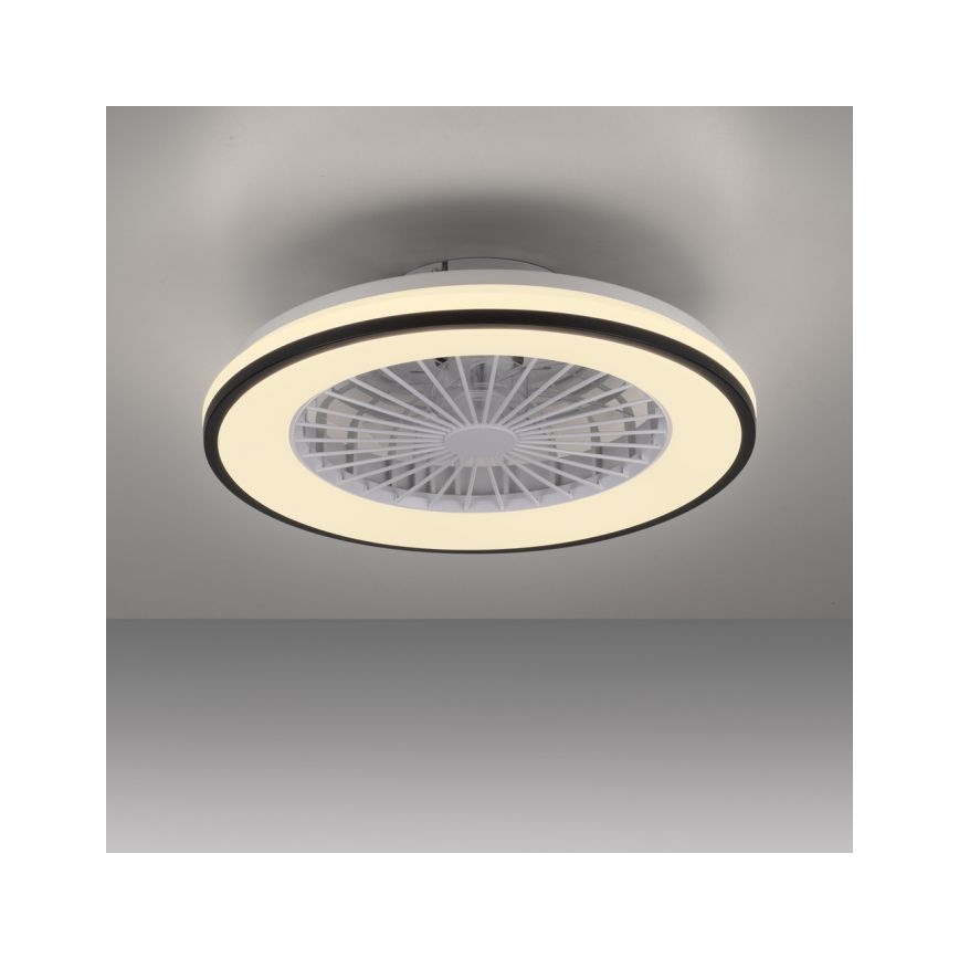 JUST LIGHT. 14447-18 - LED RGBW регулируем таванен вентилатор с осветление LENO LED/44W/230V 3000-6500K Ø 48,6 см бял + дистанционно управление