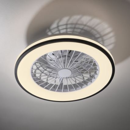 JUST LIGHT. 14447-18 - LED RGBW регулируем таванен вентилатор с осветление LENO LED/44W/230V 3000-6500K Ø 48,6 см бял + дистанционно управление