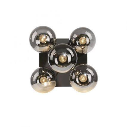JUST LIGHT. 14602-18 - Висящ полилей WIDOW 5xE14/25W/230V черен