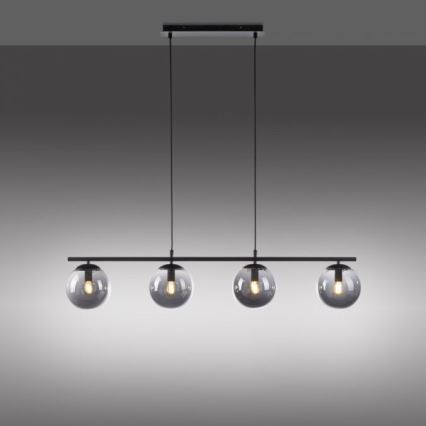 JUST LIGHT. 14604-18 - Пендел WIDOW 4xE14/25W/230V черен