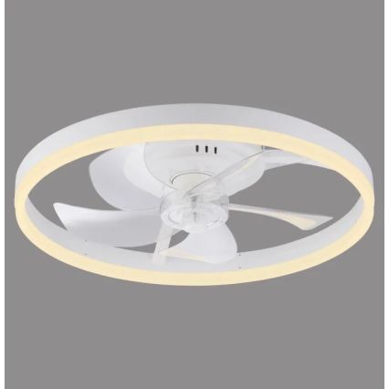 JUST LIGHT. 14624-16 - димируем таванен вентилатор с LED осветление RITA LED/22W/230V 3000-6000K Ø 50 cm бял + дистанционно управление