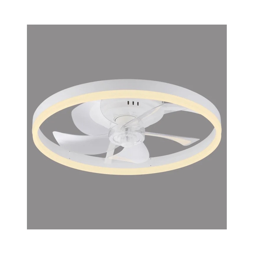 JUST LIGHT. 14624-16 - димируем таванен вентилатор с LED осветление RITA LED/22W/230V 3000-6000K Ø 50 cm бял + дистанционно управление