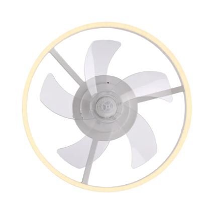 JUST LIGHT. 14624-16 - димируем таванен вентилатор с LED осветление RITA LED/22W/230V 3000-6000K Ø 50 cm бял + дистанционно управление