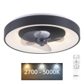 JUST LIGHT. 14644-18 - LED Димируем плафон с вентилатор VENIKA LED/36W/230V Ø 48,6 см 2700-5000K + дистанционно управление