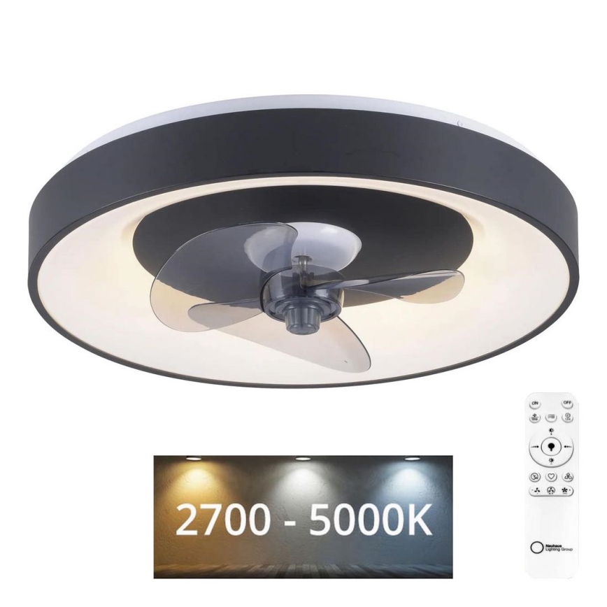 JUST LIGHT. 14644-18 - LED Димируем плафон с вентилатор VENIKA LED/36W/230V Ø 48,6 см 2700-5000K + дистанционно управление