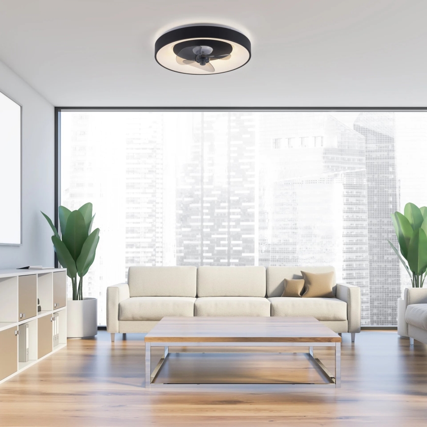 JUST LIGHT. 14644-18 - LED Димируем плафон с вентилатор VENIKA LED/36W/230V Ø 48,6 см 2700-5000K + дистанционно управление