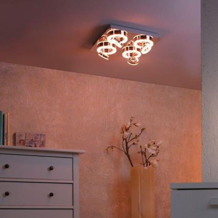 JUST LIGHT. 14662-17 - LED RGBW Димируем спот TIM LOLASMART 4xLED/5,9/230V 2700-5000K + дистанционно управление
