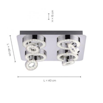 JUST LIGHT. 14662-17 - LED RGBW Димируем спот TIM LOLASMART 4xLED/5,9/230V 2700-5000K + дистанционно управление