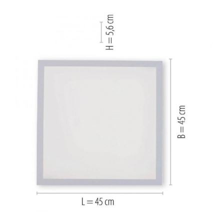 JUST LIGHT. 14681-16 - LED RGB Димируем панел за повърхностен монтаж LOLA FLAT LED/28W/230V 2700-5000K + дистанционно управление
