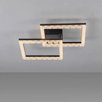 JUST LIGHT. 14732-18 - LED таванно осветително тяло GLITRA LED/17,5W/230V 37,6x37,6 см черно