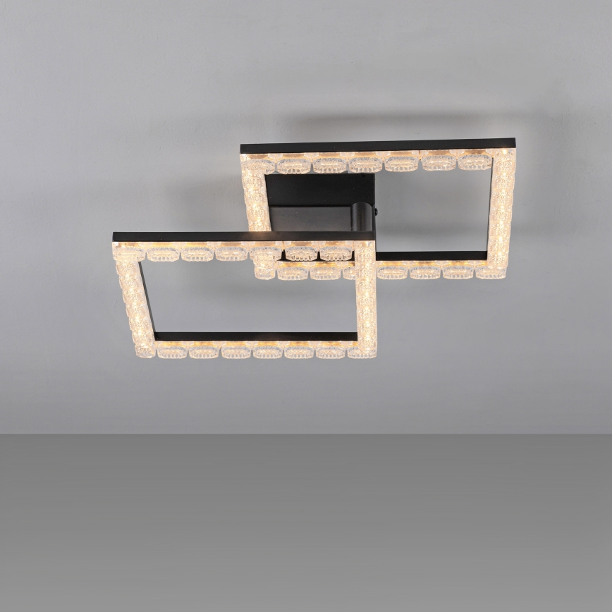 JUST LIGHT. 14732-18 - LED таванно осветително тяло GLITRA LED/17,5W/230V 37,6x37,6 см черно