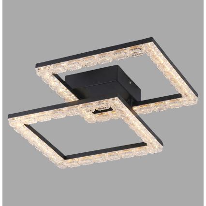 JUST LIGHT. 14732-18 - LED таванно осветително тяло GLITRA LED/17,5W/230V 37,6x37,6 см черно
