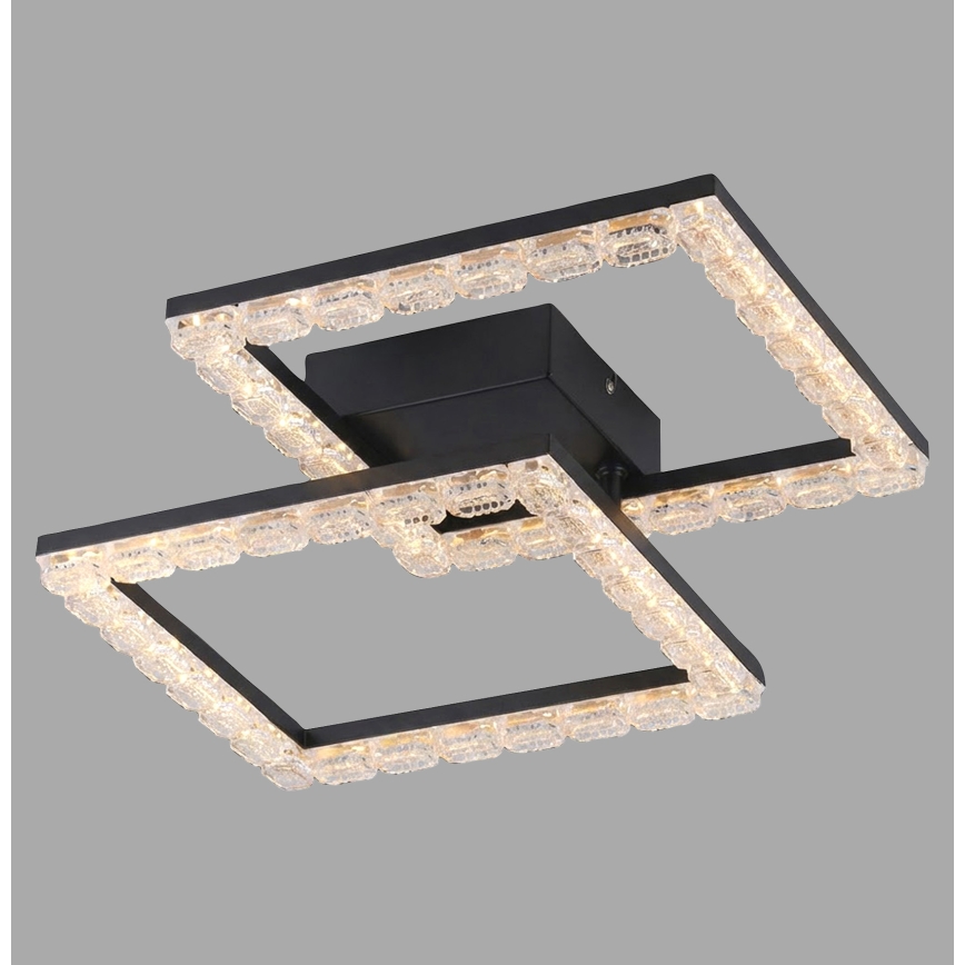 JUST LIGHT. 14732-18 - LED таванно осветително тяло GLITRA LED/17,5W/230V 37,6x37,6 см черно