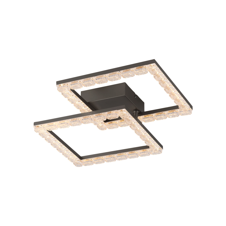 JUST LIGHT. 14732-18 - LED таванно осветително тяло GLITRA LED/17,5W/230V 37,6x37,6 см черно