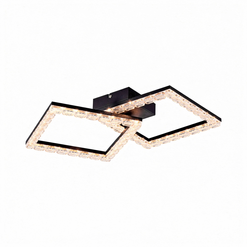 JUST LIGHT. 14732-18 - LED таванно осветително тяло GLITRA LED/17,5W/230V 37,6x37,6 см черно