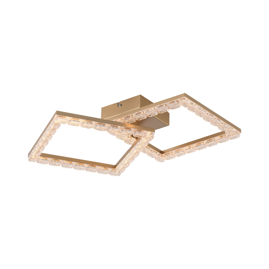 JUST LIGHT. 14732-60 - LED таванно осветително тяло GLITRA LED/17,5W/230V 37,6x37,6 cm златисто