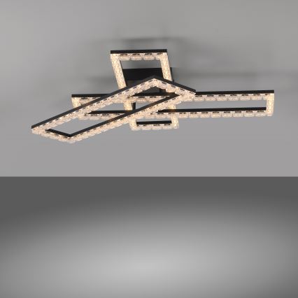 JUST LIGHT. 14733-18 - LED таванно осветително тяло GLITRA LED/35W/230V 57x72 cm черно