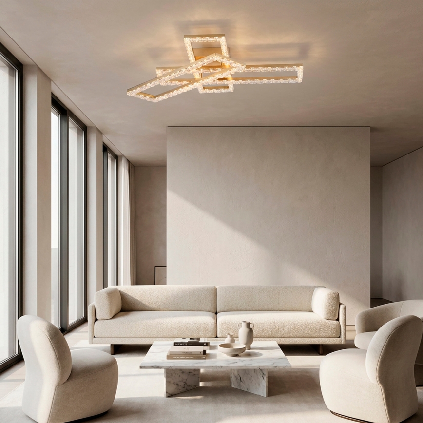 JUST LIGHT. 14733-60 - LED Таванно осветително тяло GLITRA LED/35W/230V 57,25x72,05 см златисто
