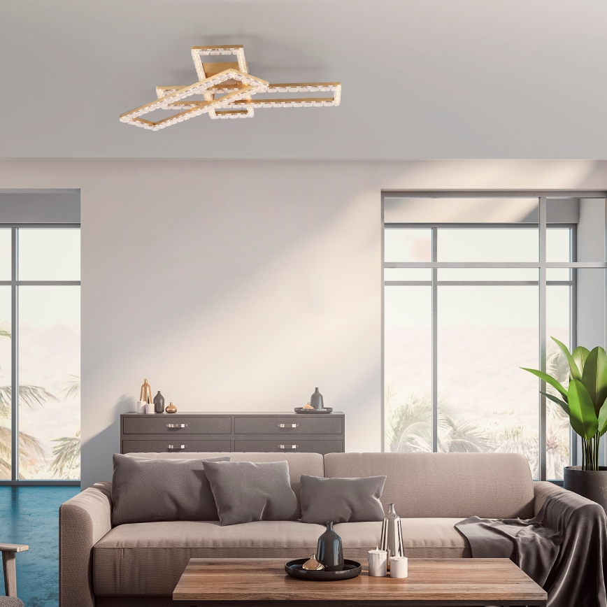 JUST LIGHT. 14733-60 - LED Таванно осветително тяло GLITRA LED/35W/230V 57,25x72,05 см златисто