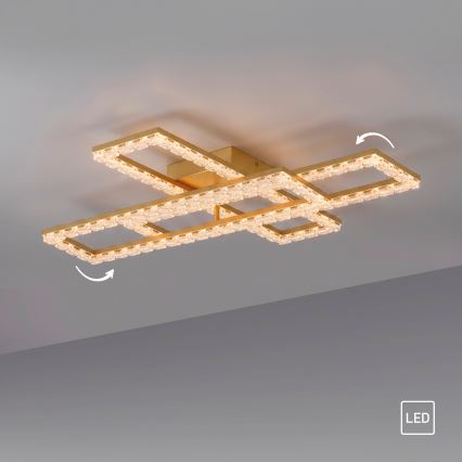 JUST LIGHT. 14733-60 - LED Таванно осветително тяло GLITRA LED/35W/230V 57,25x72,05 см златисто